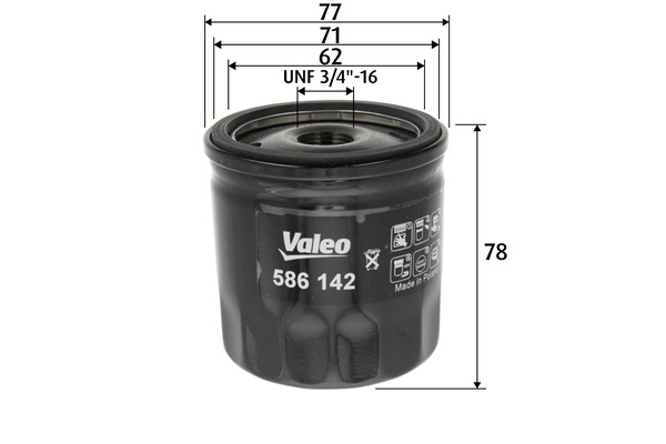 VALEO 586142 Filtro olio